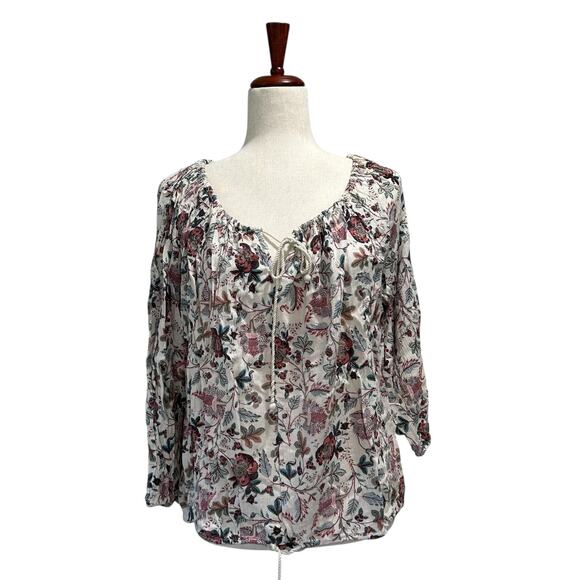Denim & Supply Ralph Lauren Top Size Large Boho Western Country Floral Shirt - Picture 1 of 9